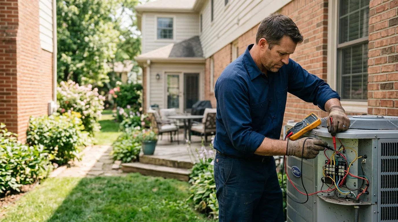 HVAC technician working near Godfrey, IL